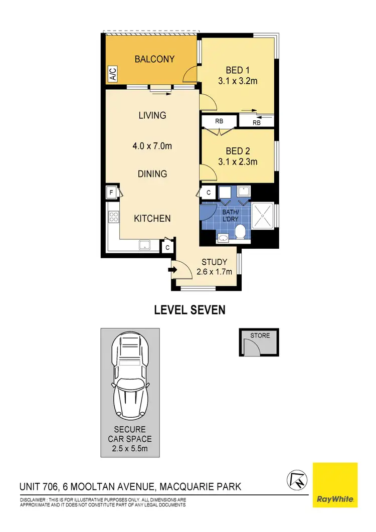 Floorplan of Homely apartment listing, 706/6 Mooltan Avenue, Macquarie Park NSW 2113