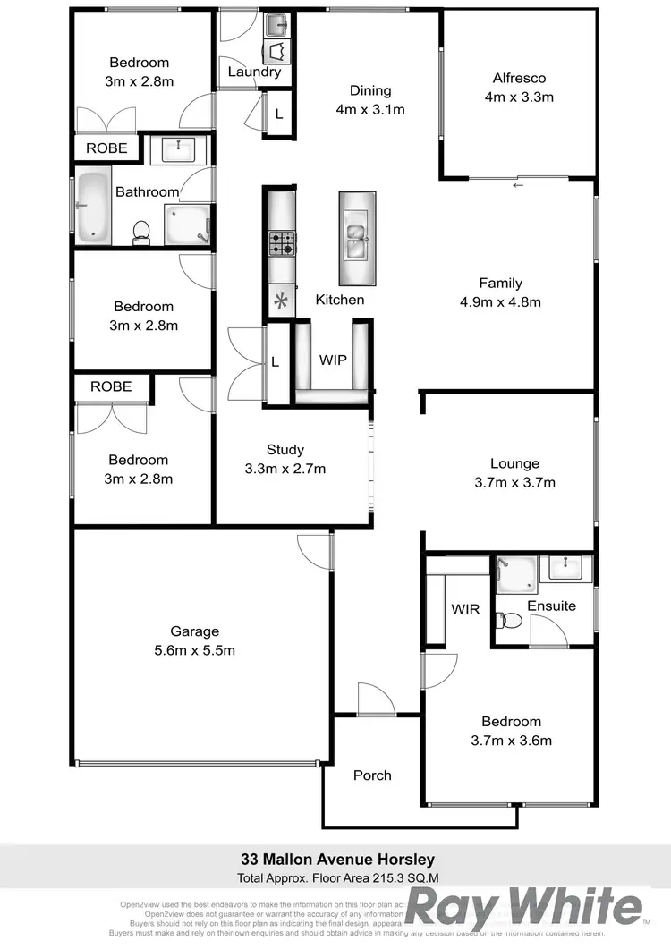 Floorplan of Homely house listing, 33 Mallon Avenue, Horsley NSW 2530