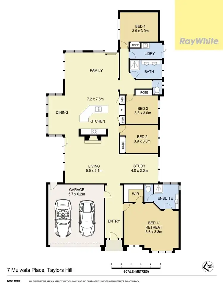 Floorplan of Homely house listing, 7 Mulwala Place, Taylors Hill VIC 3037