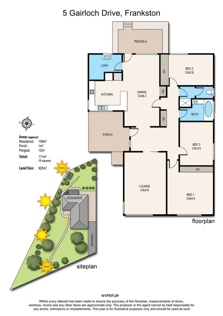 Floorplan of Homely house listing, 5 Gairloch Drive, Frankston VIC 3199