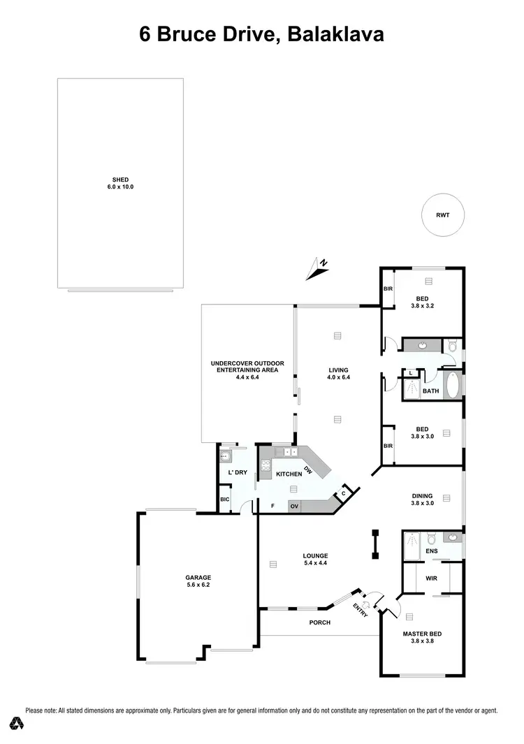 Floorplan of Homely house listing, 6 Bruce Drive, Balaklava SA 5461