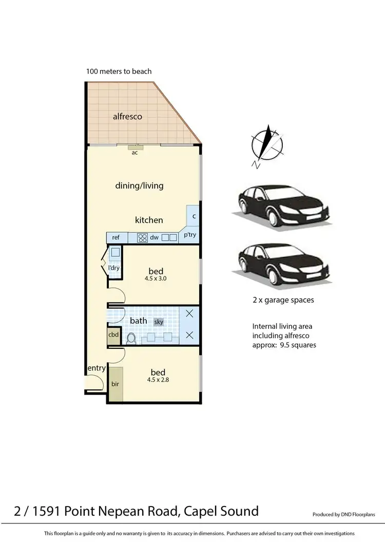 Floorplan of Homely apartment listing, 2/1591 Point Nepean Road, Capel Sound VIC 3940