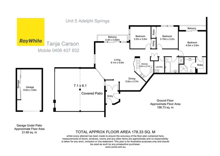 Floorplan of Homely townhouse listing, 5 'Odyssey' 100 Cotlew Street, Southport QLD 4215