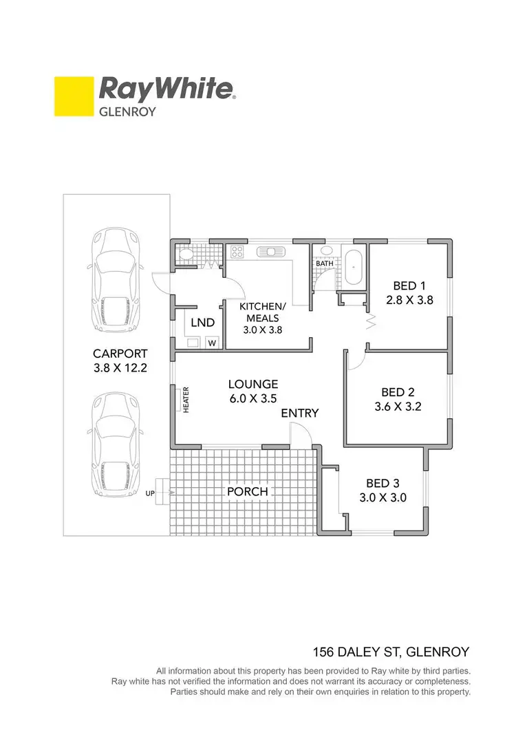 Floorplan of Homely house listing, 156 Daley Street, Glenroy VIC 3046