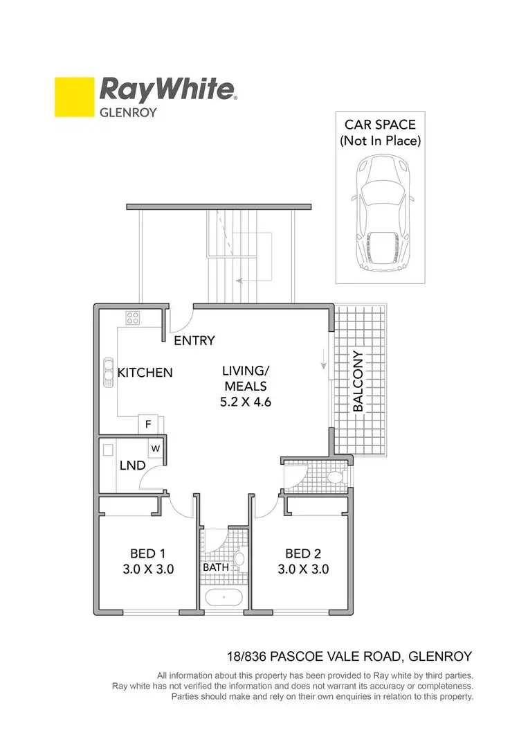 Floorplan of Homely apartment listing, 18/836 Pascoe Vale Road, Glenroy VIC 3046