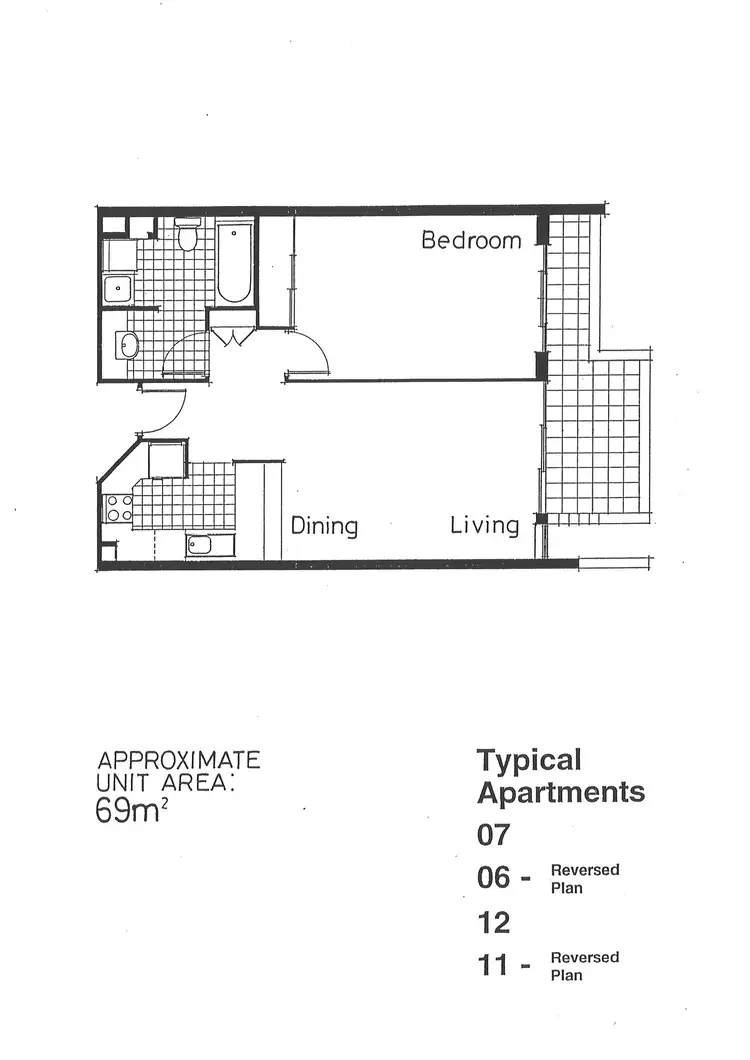 Floorplan of Homely apartment listing, 711/44 Ferry Street, Kangaroo Point QLD 4169