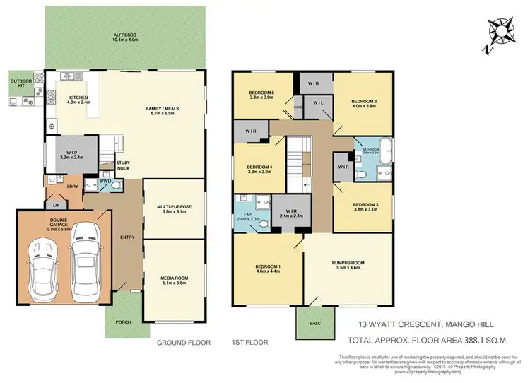 Floorplan of Homely house listing, 13 Wyatt Crescent, Mango Hill QLD 4509