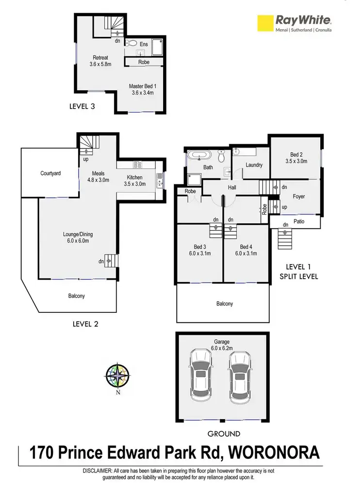 Floorplan of Homely house listing, 170 Prince Edward Park Road, Woronora NSW 2232