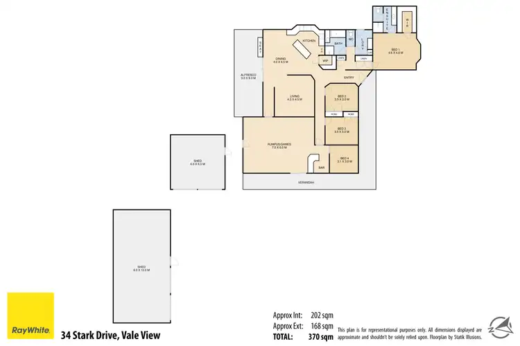 Floorplan of Homely house listing, 34 Stark Drive, Vale View QLD 4352
