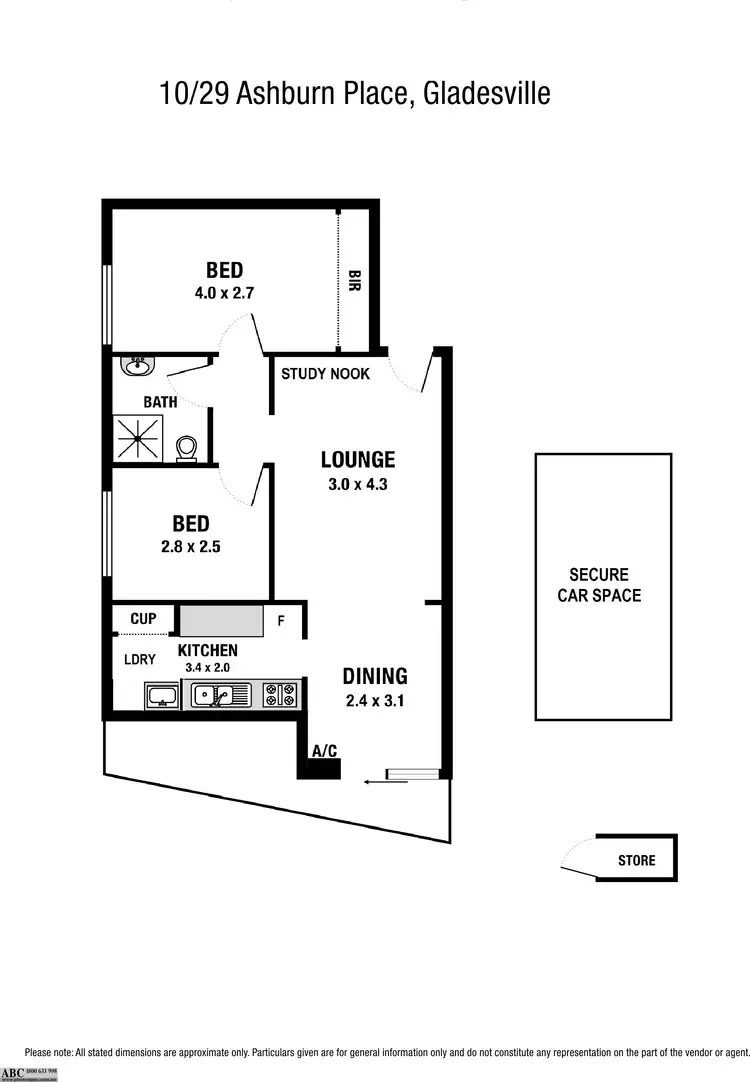 Floorplan of Homely apartment listing, 10/29 Ashburn Place, Gladesville NSW 2111