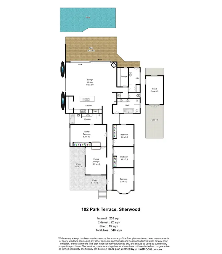 Floorplan of Homely house listing, 102 Park Terrace, Sherwood QLD 4075