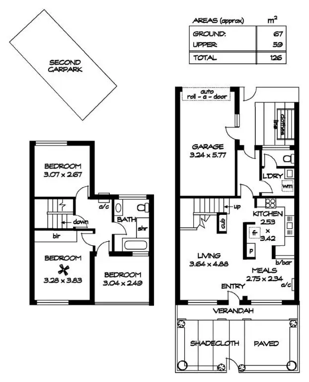 Floorplan of Homely townhouse listing, 8/1 Mooloola Way, West Lakes Shore SA 5020