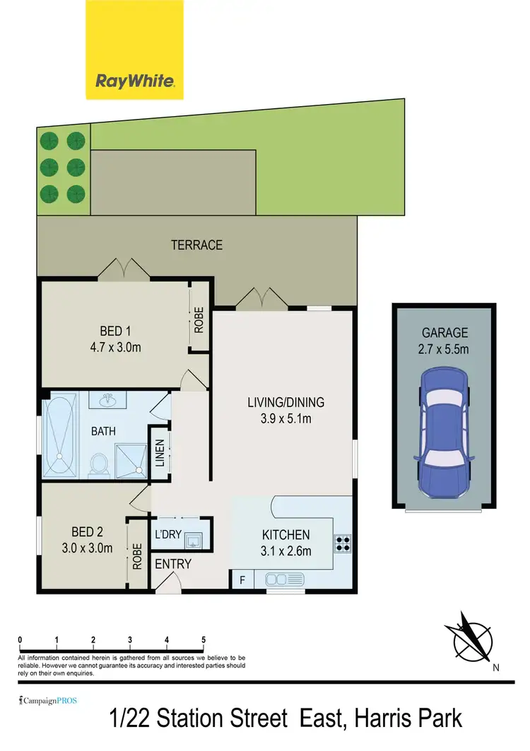 Floorplan of Homely unit listing, 1/22 Station Street East, Harris Park NSW 2150