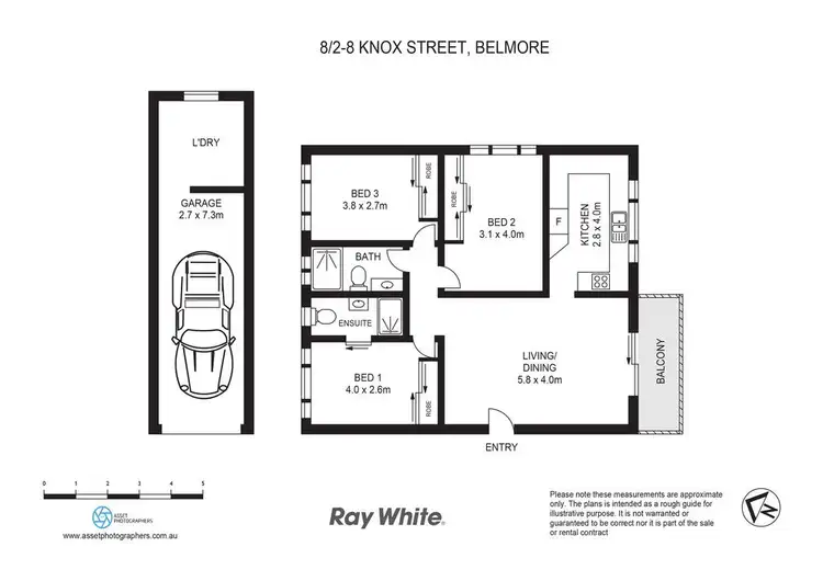 Floorplan of Homely apartment listing, 8/2-8 Knox Street, Belmore NSW 2192