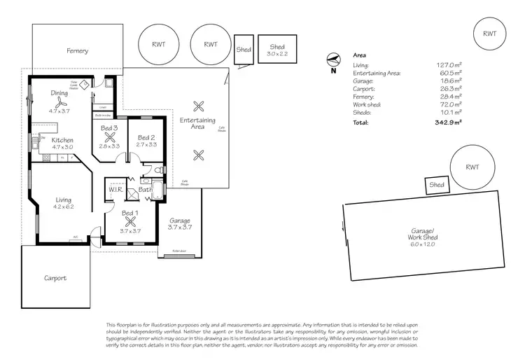 Floorplan of Homely house listing, 2 McLaren Flat Rd (cnr Glory Rd), Kangarilla SA 5157