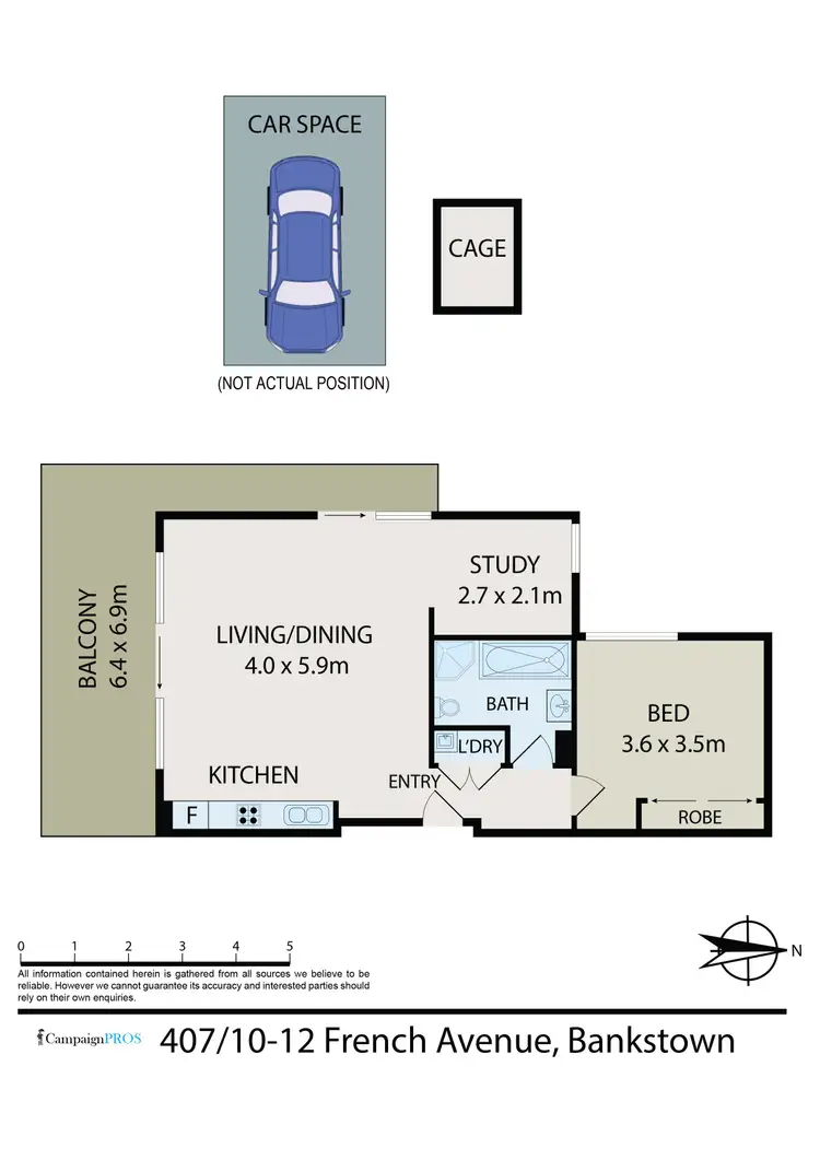 Floorplan of Homely unit listing, 407/10-12 French Avenue, Bankstown NSW 2200