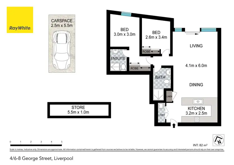 Floorplan of Homely apartment listing, 4/6-8 George Street, Liverpool NSW 2170