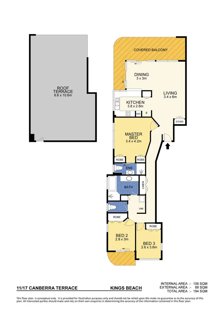 Floorplan of Homely unit listing, Unit 11/17 Canberra Terrace, Kings Beach QLD 4551