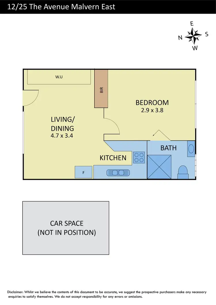 Floorplan of Homely apartment listing, 12/25 The Avenue, Malvern East VIC 3145