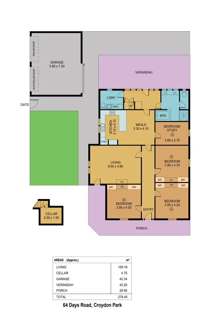 Floorplan of Homely house listing, 64 Days Road, Croydon Park SA 5008