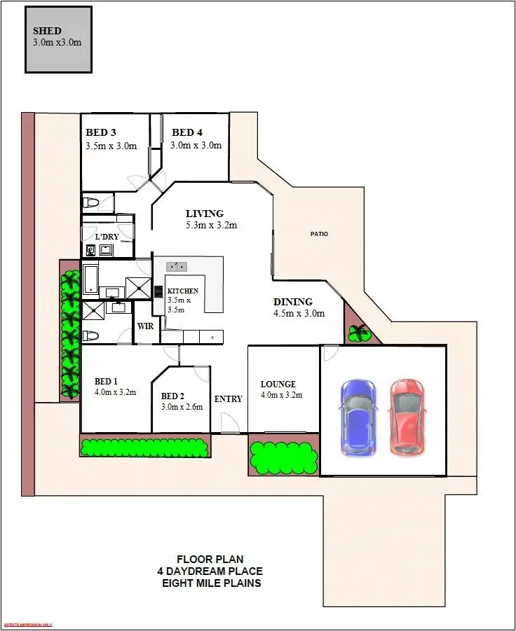 Floorplan of Homely house listing, 4 Daydream Place, Eight Mile Plains QLD 4113