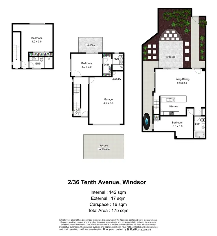 Floorplan of Homely townhouse listing, 2/36 Tenth Avenue, Windsor QLD 4030