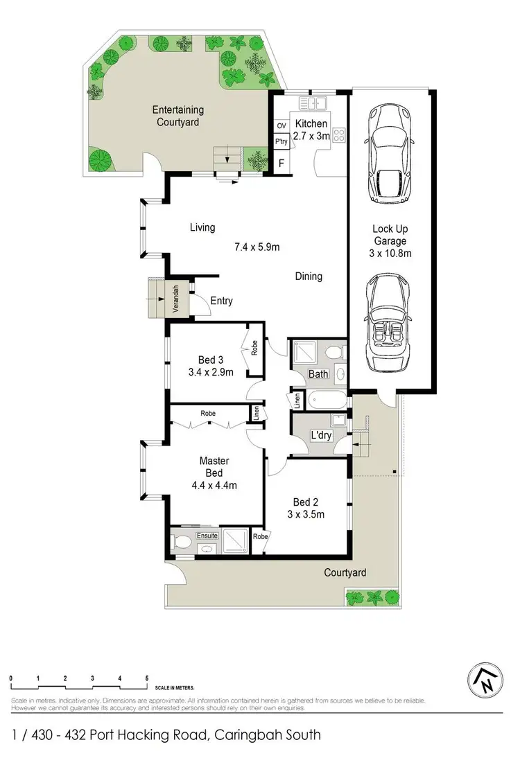 Floorplan of Homely villa listing, 1/430-432 Port Hacking Road, Caringbah South NSW 2229