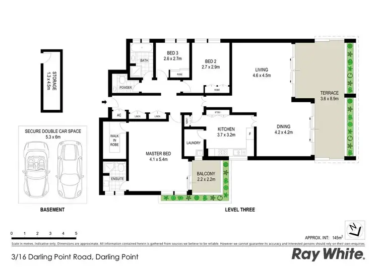 Floorplan of Homely apartment listing, 3/16 Darling Point Road, Darling Point NSW 2027