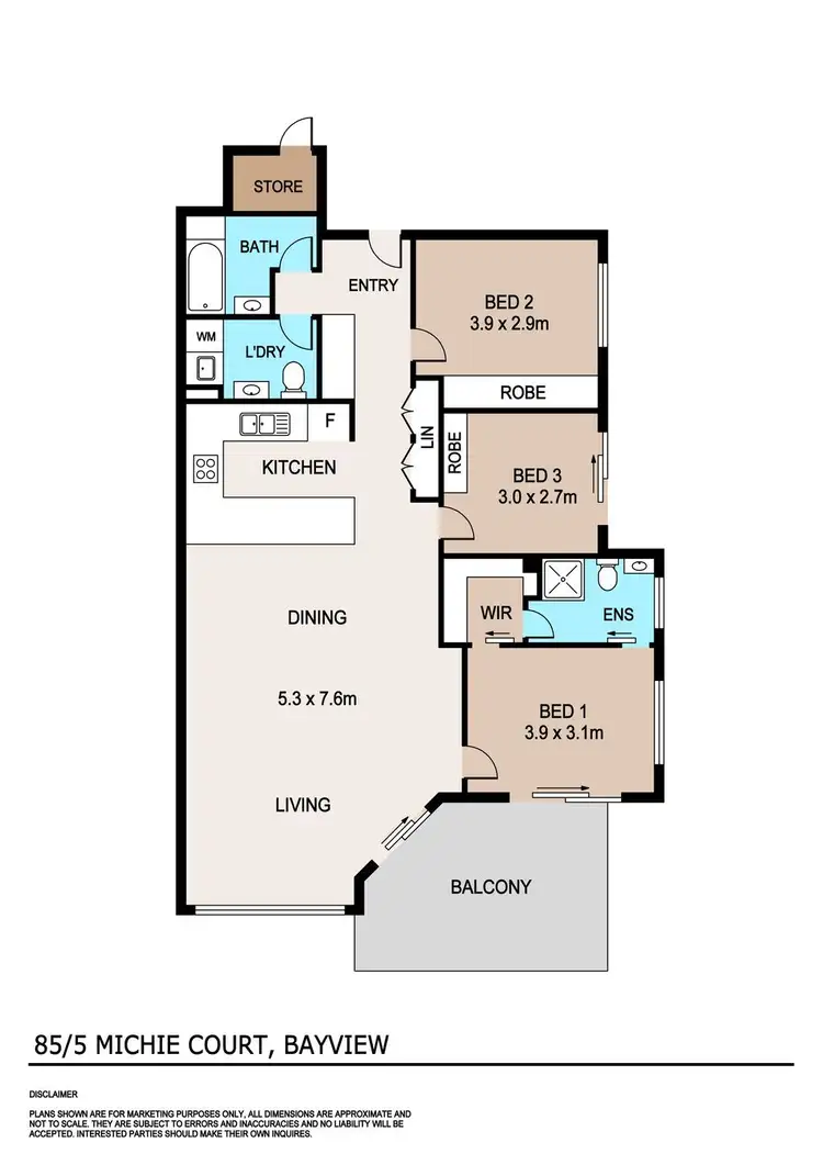 Floorplan of Homely apartment listing, 85/5 Michie Court, Bayview NT 820