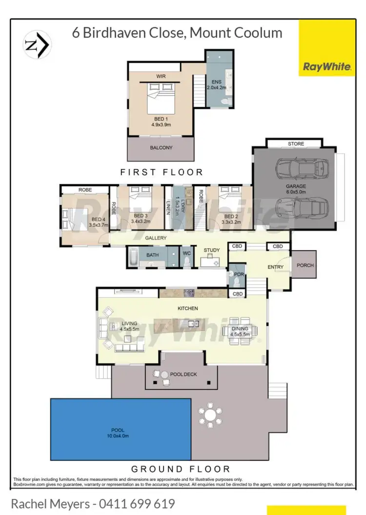 Floorplan of Homely house listing, 6 Birdhaven Close, Mount Coolum QLD 4573