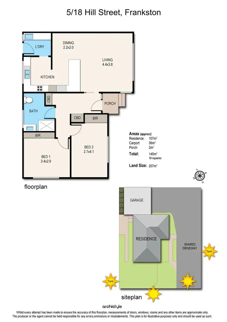 Floorplan of Homely unit listing, 5/18 Hill Street, Frankston VIC 3199