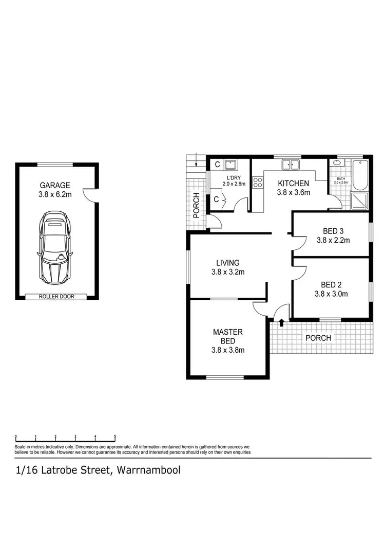 Floorplan of Homely house listing, 1/16 Latrobe Street, Warrnambool VIC 3280