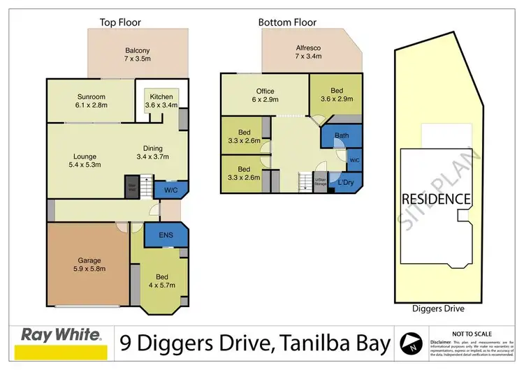 Floorplan of Homely house listing, 9 Diggers Drive, Tanilba Bay NSW 2319
