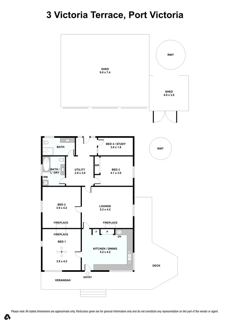 Floorplan of Homely house listing, 3 Victoria Terrace, Port Victoria SA 5573