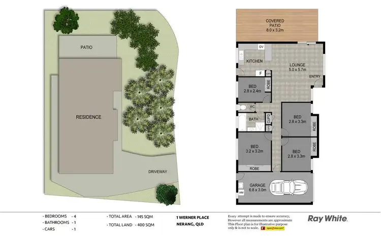 Floorplan of Homely house listing, 1 Werner Place, Nerang QLD 4211