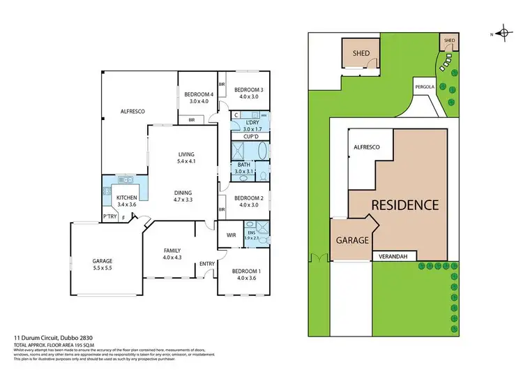Floorplan of Homely house listing, 11 Durum Circuit, Dubbo NSW 2830