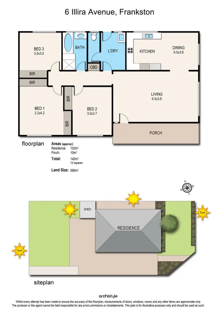 Floorplan of Homely house listing, 6 Illira Avenue, Frankston VIC 3199