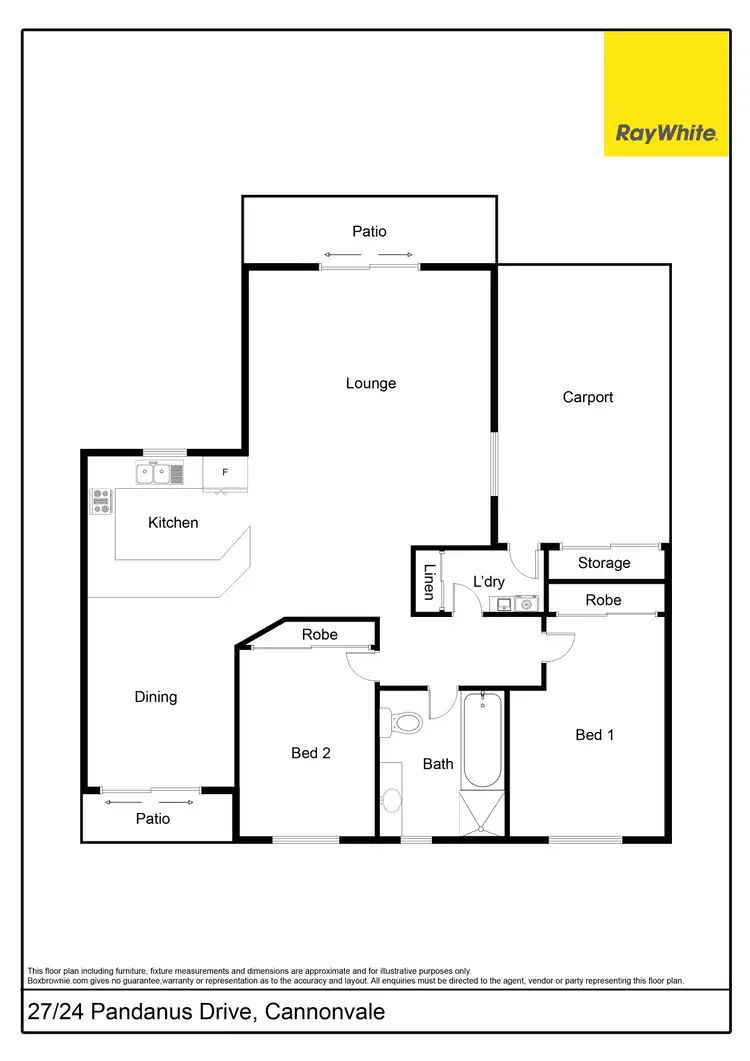 Floorplan of Homely unit listing, 27/24 Pandanus Drive, Cannonvale QLD 4802