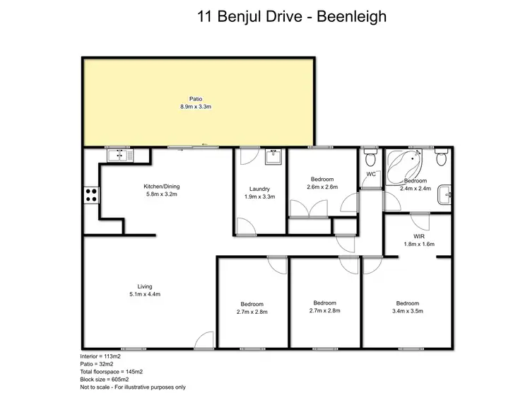 Floorplan of Homely house listing, 11 Benjul Drive, Beenleigh QLD 4207