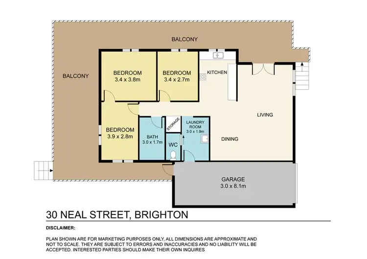 Floorplan of Homely house listing, 30 Neal Street, Brighton QLD 4017