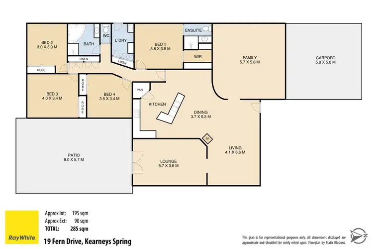 Floorplan of Homely house listing, 19 Fern Drive, Kearneys Spring QLD 4350