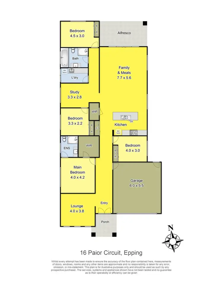 Floorplan of Homely house listing, 16 Paior Circuit, Epping VIC 3076