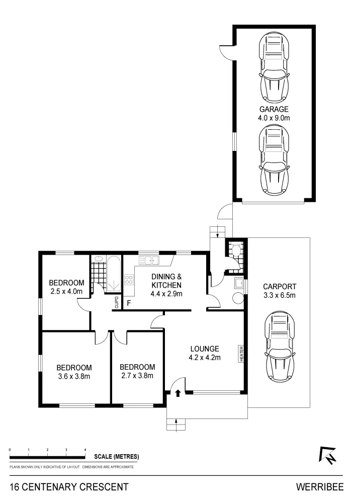 Floorplan of Homely house listing, 16 Centenary Crescent, Werribee VIC 3030