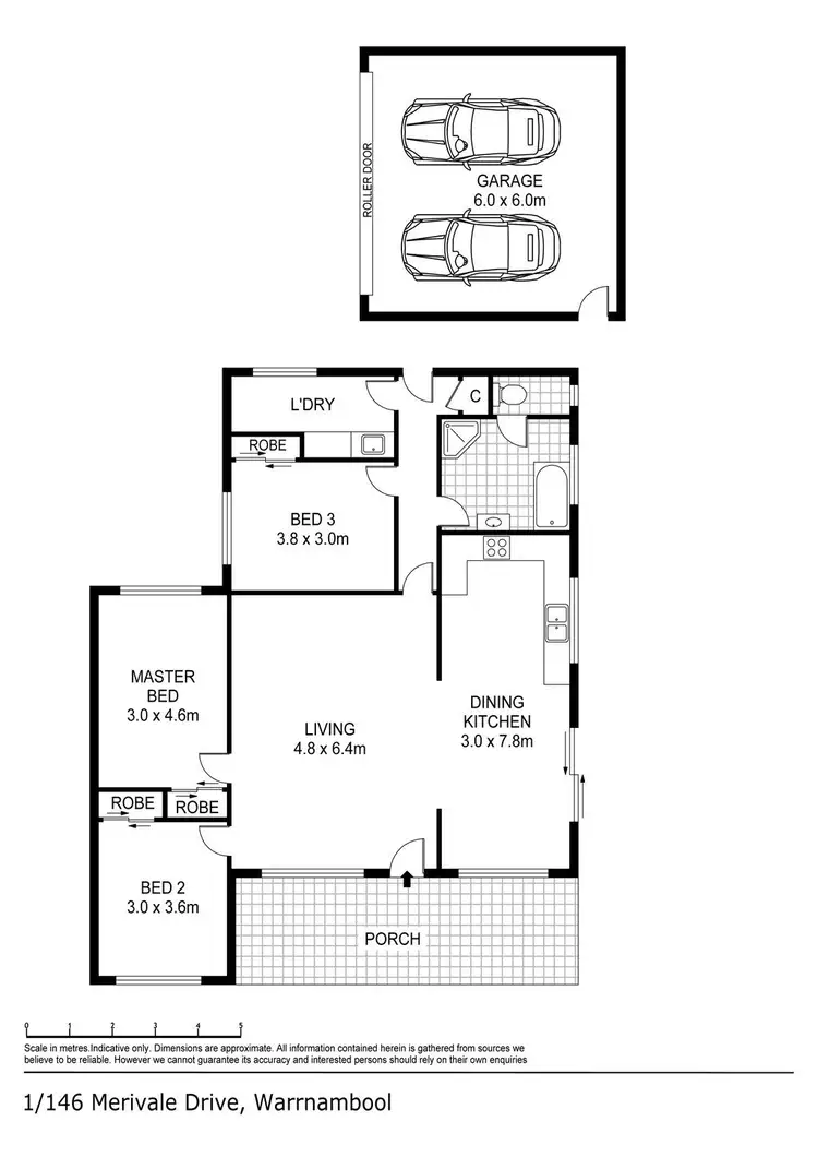 Floorplan of Homely house listing, 1/146 Merrivale Drive, Warrnambool VIC 3280