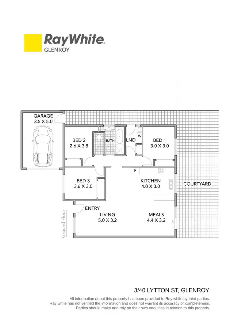 Floorplan of Homely unit listing, 3/40 Lytton Street, Glenroy VIC 3046