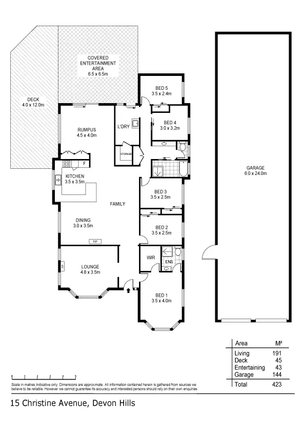 Floorplan of Homely house listing, 15 Christine Avenue, Devon Hills TAS 7300
