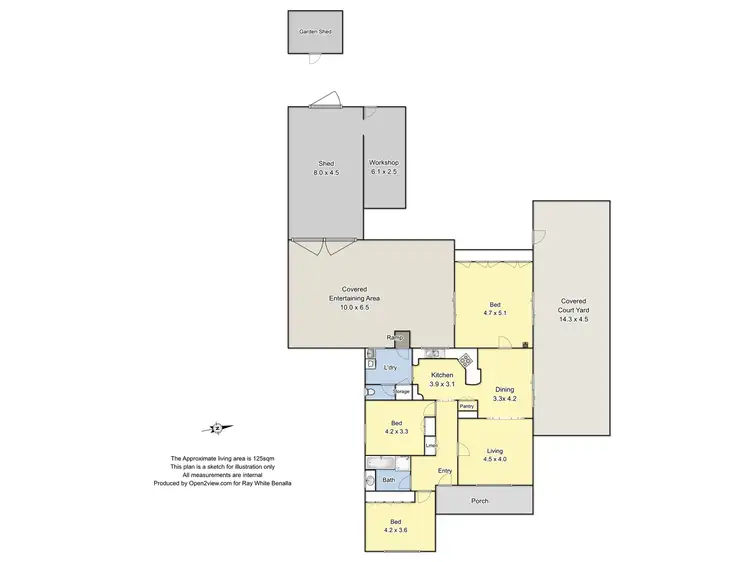 Floorplan of Homely house listing, 18 Dunn Street, Benalla VIC 3672