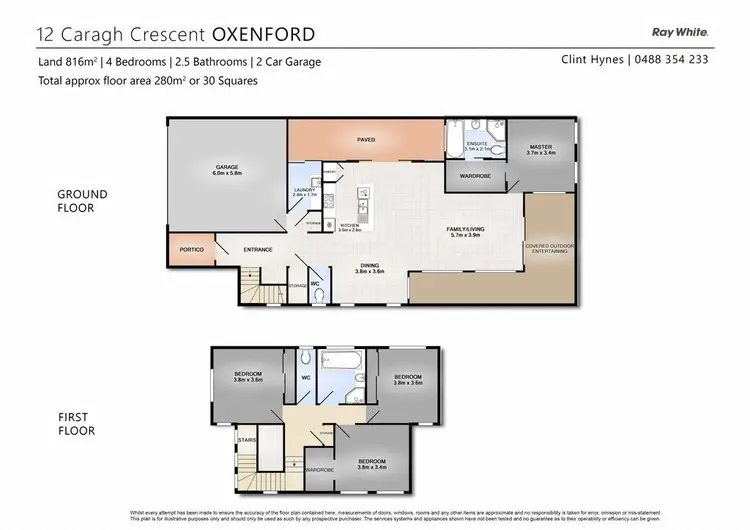 Floorplan of Homely house listing, 12 Caragh Crescent, Oxenford QLD 4210