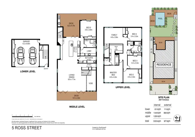 Floorplan of Homely house listing, 5 Ross Street, Paddington QLD 4064