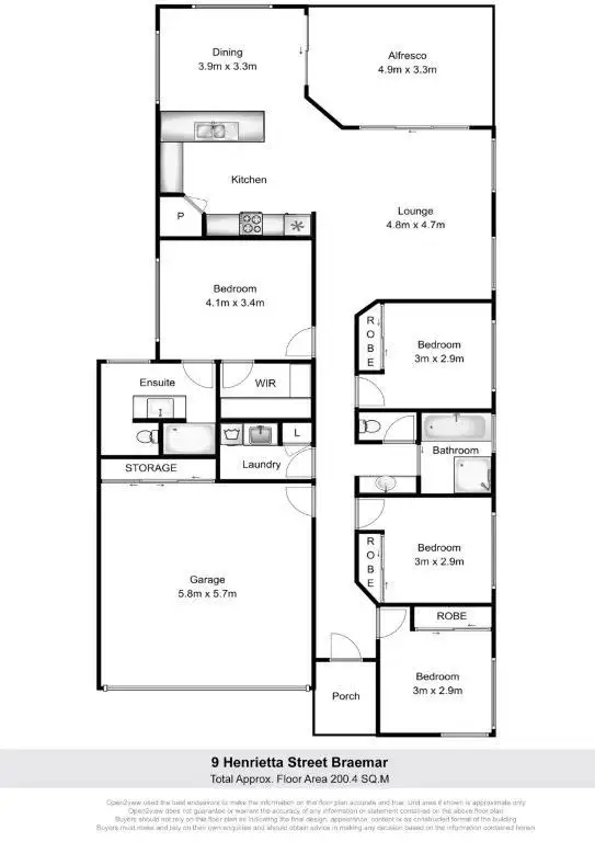Floorplan of Homely house listing, 9 Henrietta Street, Mittagong NSW 2575